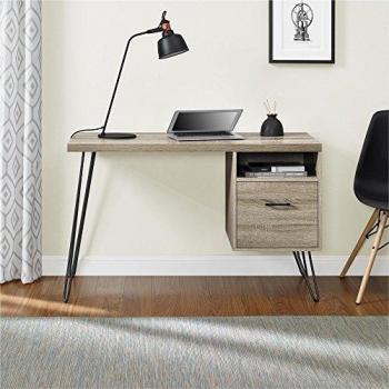 AMERIWOOD Landon Desk, Grey Oak, 114.3 x 49.53 x 71.37 cm