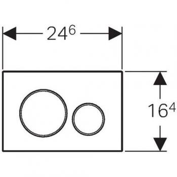 Geberit cist. EMP./Push Buttons Switch sigma-20 Plastic, white
