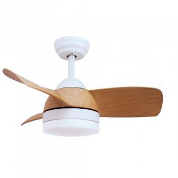 Ventilador de techo Namuno con luz CCT regulable y mando, diámetro 71 cm, 3 aspas, motor DC, color blanco