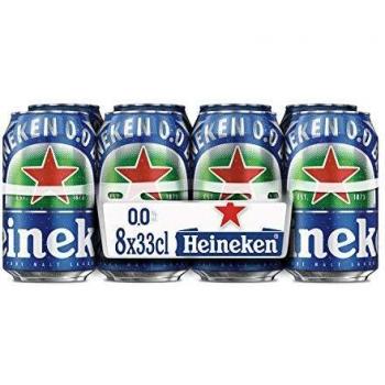 Heineken 00 Cerveza - Caja de 8 Latas x 330 ml