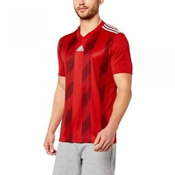 adidas Striped 19 JSY Camiseta de Manga Corta, Hombre, Power Red/White, L