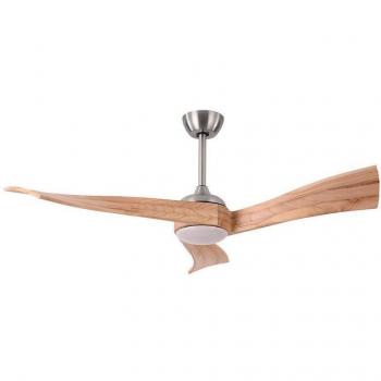Janubi Ventilador de Techo con Luz y Motor DC Níquel