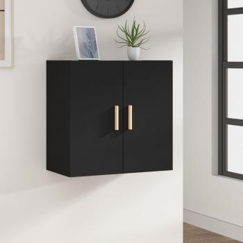 Armario de pared vidaXL madera contrachapada negro 60x30x60 cm