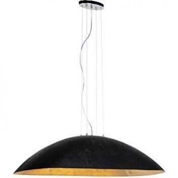 Lámpara colgante industrial negra con detalles en oro 115 cm - Magna
