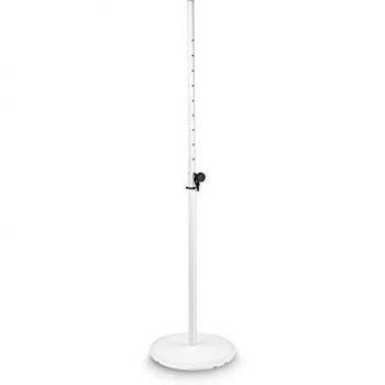 Gravity White Speaker Stand Set with Round Base and Cast Iron Weight Plate