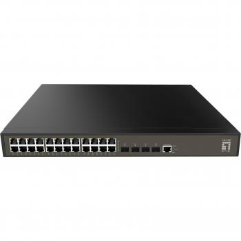 LevelOne GEL-2871 Managed L2+ Gigabit Ethernet Switch - 28 Ports (24 x 10/100/1000 + 4 x Kombi-Gigabit-SFP) - Rack-Mountable