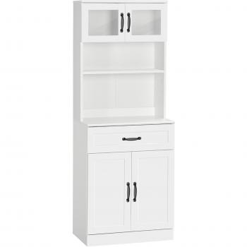 HOMCOM Alacena de Cocina Mueble Buffet con 4 Puertas y Cajón
