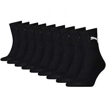 Puma Unisex Short Crew Sports Socks Pack of 12 Black Size 35-49
