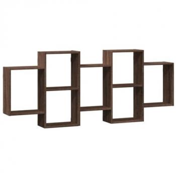 Estantería de pared de madera ingeniería marrón roble 159x18x65 cm, estante flotante, aglomerado