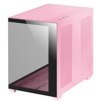 Mars Gaming MCV4 XXL Premium E-ATX Tower Case Pink with Continuous Tempered Glass Side and Front Panels Without Power Supply
