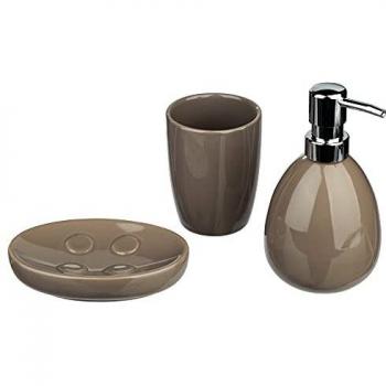 Set de 3 Accesorios de Baño Color Tortora 'Colorama'