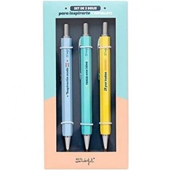Mr. Wonderful Set de 3 bolis para inspirarte y superarte, WOA11082ES