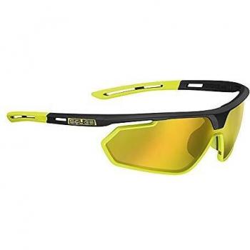 Salice 018 RW Men's Sunglasses Black Yellow Accents Size 137