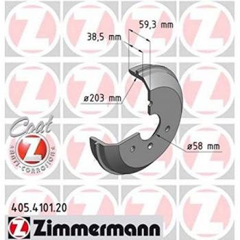 Zimmermann 405,4101.20 Tambor de Freno Trasera