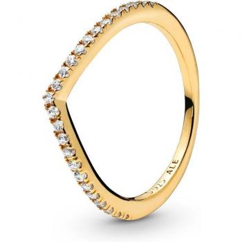 Anillo Clásico Resplandeciente de Deseo con Recubrimiento en Oro de 14K