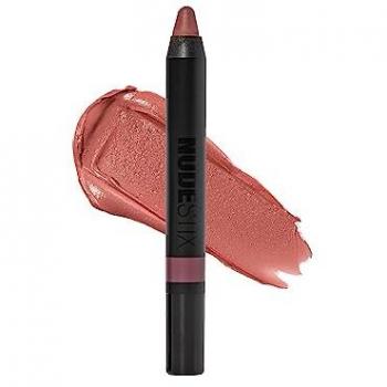 Nudestix Intense Matte Lip + Cheek Pencil - Sunkissed Pink - 2.8 g, Multi Use Makeup for Long Lasting Color, Smooth Coverage