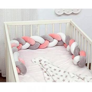 Protector de Cuna Trenzado Kiokids 150cm Rosa
