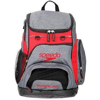 Speedo Teamster Rucksack 35L AU Mochila, Unisex, Gris/Rojo, Talla única
