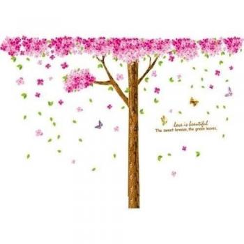 amikim 98 x86 Extra Grande Big Flowering Cherry Tree Pared Adhesivo extraíble vinilo Nombre Arte de Pared adhesivo
