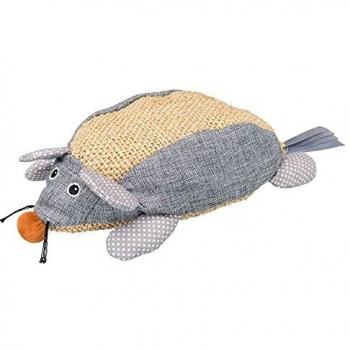 Ratón de Sisal Tejido, Natural-Gris 30 cm