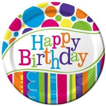 Creative Converting 8 platos brillantes y llamativos para cumpleaños