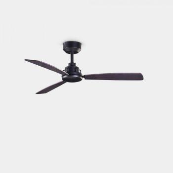 Ventilador de Techo FORLIGHT Xaloc Ø1000mm Madera Acero Negro Metalizado