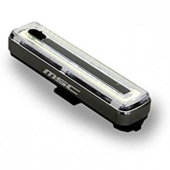 MSC Bikes LIGHTTAILWH Luz led Delantera Blanca, Negro, 175 Lumens