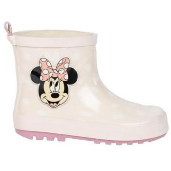 Botas de Lluvia Minnie Mouse Rosa de Goma Impermeable con Suela Antideslizante
