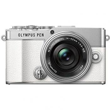 Olympus E-P7 14-42mm Pancake Zoom Kit (blanco/plata)