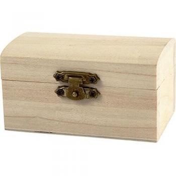 Cofre del Tesoro de Madera, 4,9 cm x 9 cm x 5,2 cm, 10 piezas/1 paquete