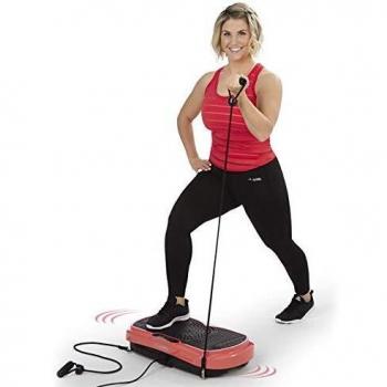 VITALmaxx Colección syltfit Trainer a vibrazione con 99 livelli di vibrazione e 10 programmi e Display LCD | Allenamento per Tutto il Corpo a casa, comprese le Bande di espansione