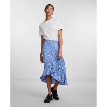 Pieces Falda midi con volante