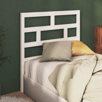 Cabecero para cama de madera maciza de pino blanco 96x4x100 cm