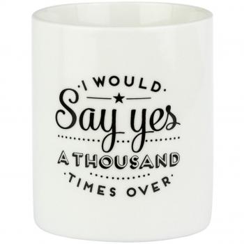 Mr; Wonderful Wom00146 Taza I Would Say Yes A Thousand Times Over, Blanco, 10X10X10
