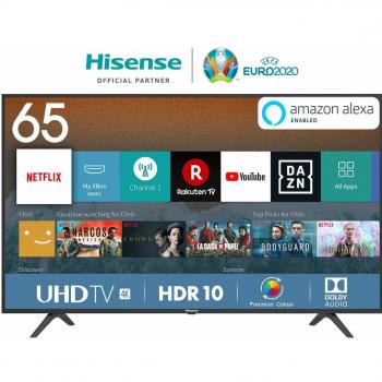 Hisense H65BE7000 - Smart TV 65' 4K Ultra HD, 3 HDMI, 2 USB, Salida óptica y de Auriculares, WiFi, HDR, Dolby DTS, Procesador Quad Core, Smart TV VIDAA U 3.0 con IA