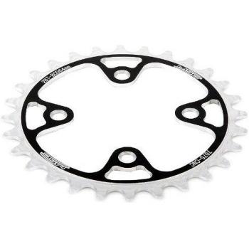 MSC Bikes MSC CNC Alu7075 4Brazos 64 mm 28D - Plato de Ciclismo, Color Negro