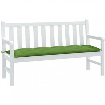 Cojín para banco de jardín de tela 150x50x7 cm color verde mélange