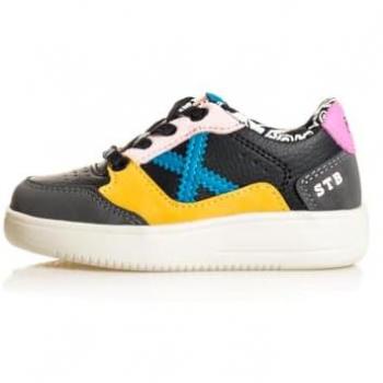 Zapatillas Munich Legit Multicolor Infantil 32 (Negro, Amarillo, Azul)