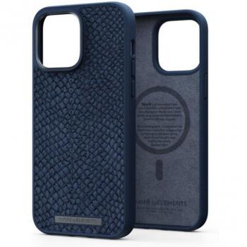 Funda Njord de Piel de Salmón Azul Petróleo con MagSafe para iPhone 14 Pro Max