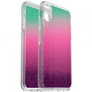 Otterbox Symmetry Clear - Funda Anti caídas Fina y Elegante para iPhone XS MAX, Transparente y Purpurina arcoíris