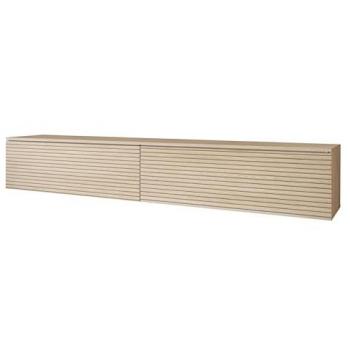 Mueble TV Sarasota 121 Moderno de Roble con 2 Puertas, 180 x 30 x 33 cm