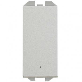 Conmutador Luminoso Simon 270 10AX con Módulo Estrecho Aluminio 0701005156 Simon