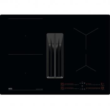 AEG TCH74B01FB Placa de Inducción con Campana Extractora Integrada, 68 cm, 4 Zonas de Cocción, Color Negro