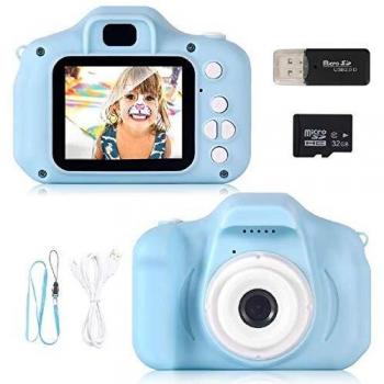 ZStarlite Cámara Digital para Niños, 1080P 2.0 HD Selfie Video Cámara Infantil, Regalos Ideales para Niños Niñas de 3-10 Años, con Tarjeta TF 32 GB, Lector de Tarjetas