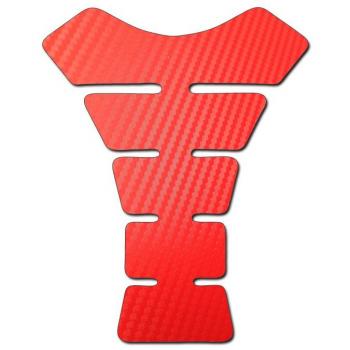 Motocicleta tanque pad protector motocicleta Scratch Pad – Efecto de fibra de carbono, color rojo