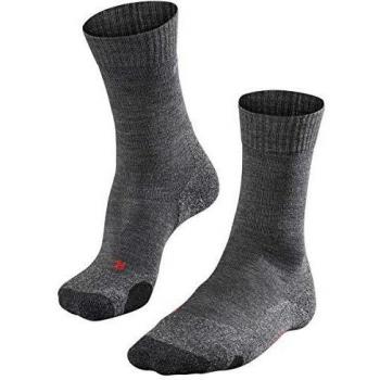 Falke TK2 Men's Cushioned Trekking Socks - Asphalt Melange, Size 39-41
