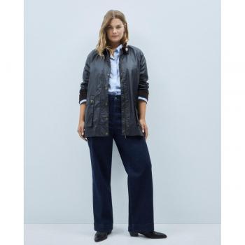 Parka encerada con cuello pana para mujer Couchel