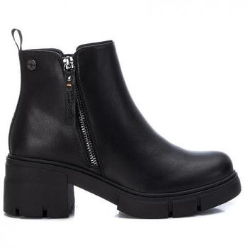 Botines de Mujer Refresh 171054 Negros con Cierre de Cremallera y Tacón de 6cm, Talla 41