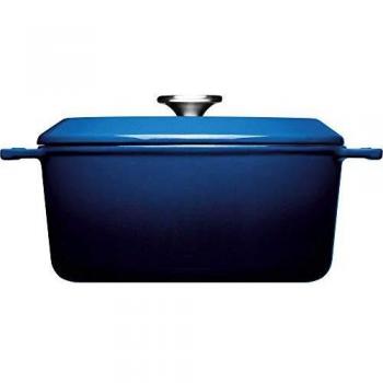 Cocotte redonda de hierro fundido Woll Azul Cobalto 24 cm con tapa y apta para inducción
