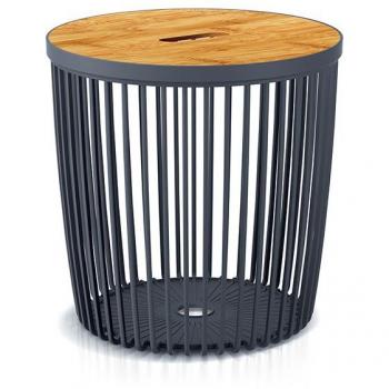 Cesta de Jardín Soporte - Mesa Auxiliar Decorativa CLUBO 35L - Color Antracita